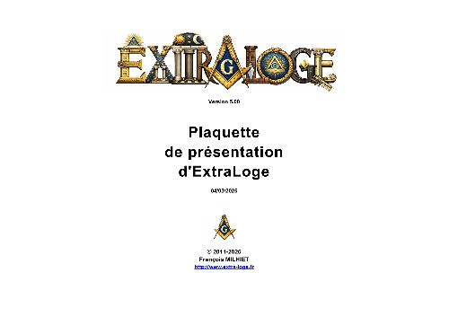 Plaquette de présentation d'ExtraLoge